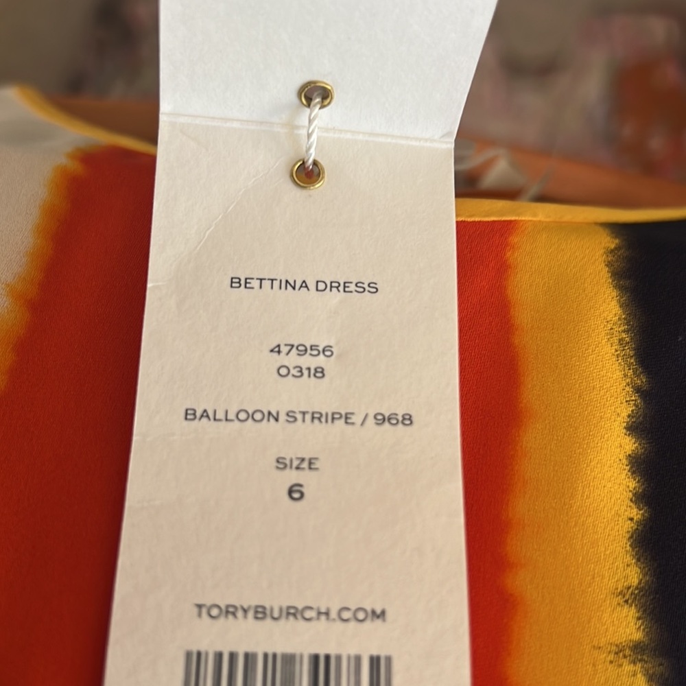 Tory Burch Multicolor Striped Sleeveless Maxi Dress with tag - Picture 6 of 6